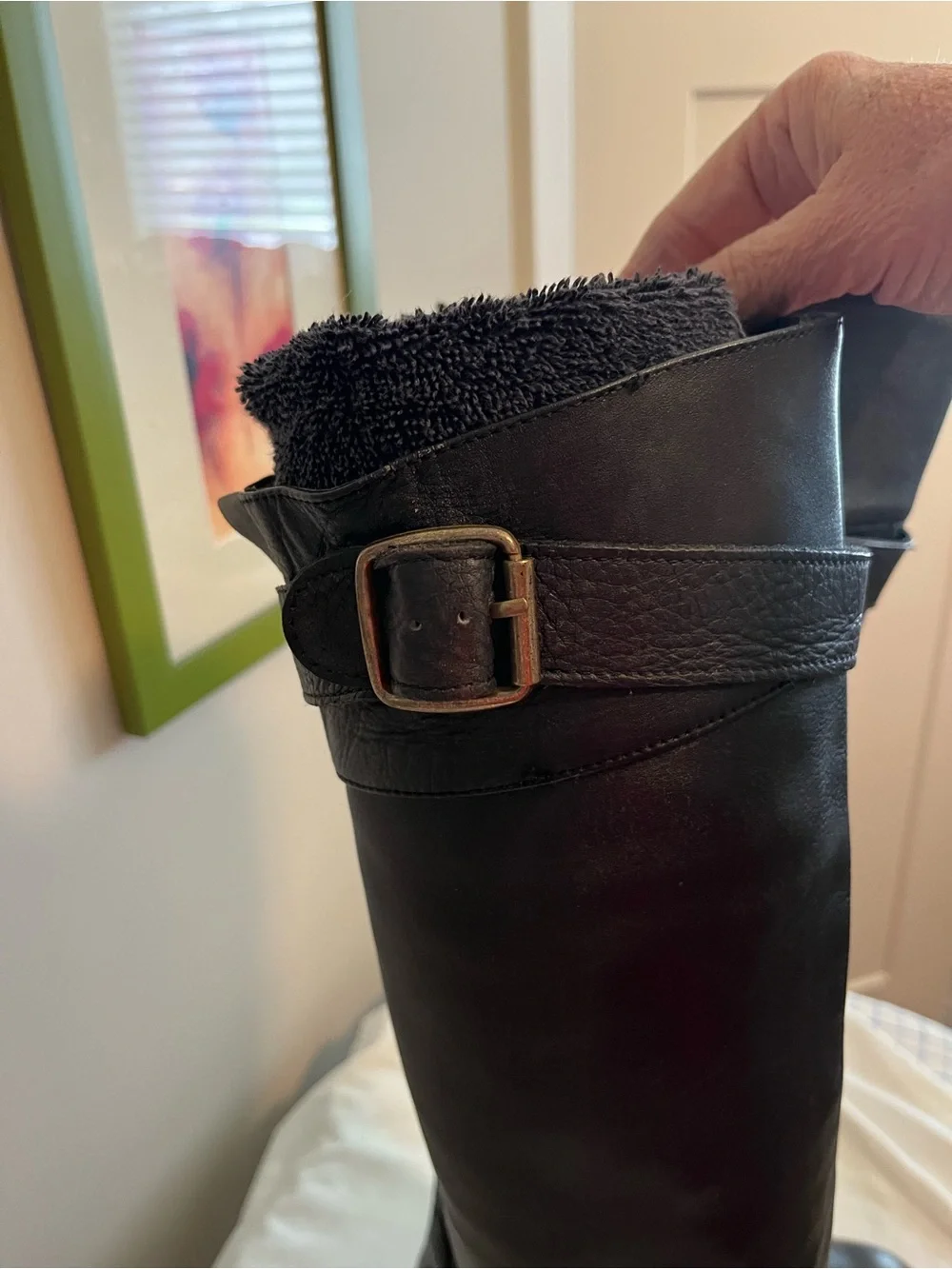 Jefferey Campbell Classic Tall Black Leather Riding Boots